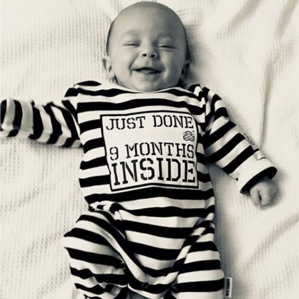 Just Done 9 Months Inside® New Born Baby Grow- Baby Shower Gift - Coming Home Outfit  by Lazy Baby® -