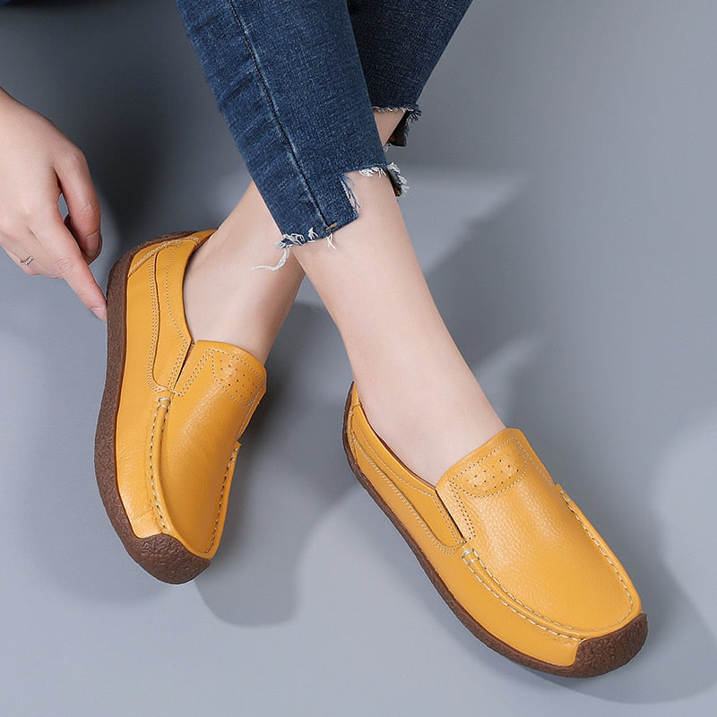 JKPUDUN - Leather Women's Casual Shoes  - [30 DAY DELIVERY] - 4 COLORS -