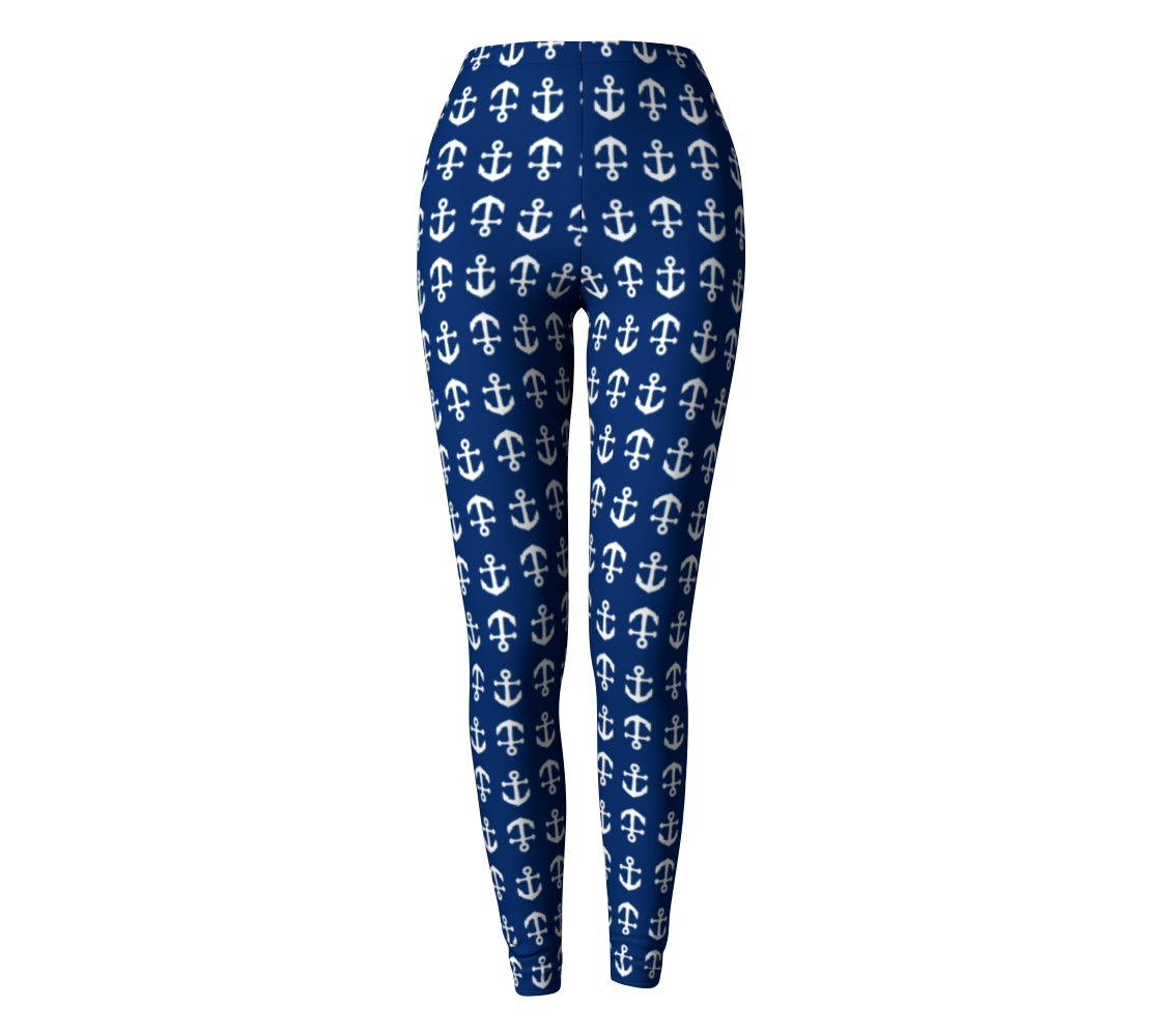 Summer Ties - Anchor Toss Leggings - 1 COLOR -