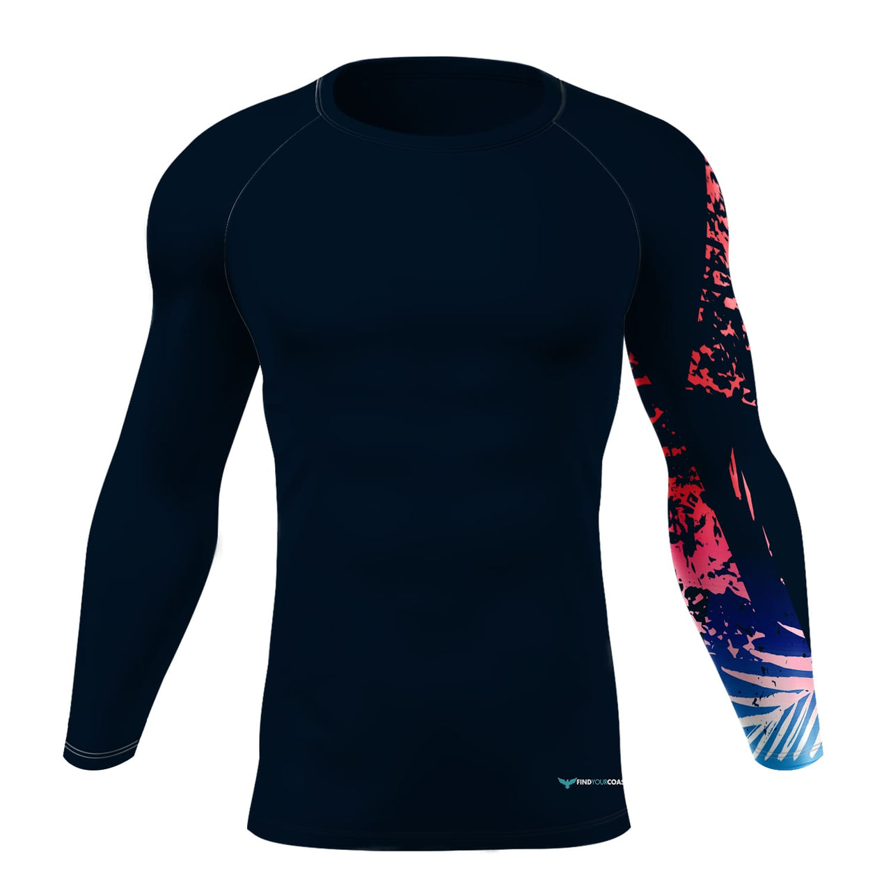 FYC - Men's Victory Sleeve Performance Rash Guard UPF 40+ - 1 COLOR -