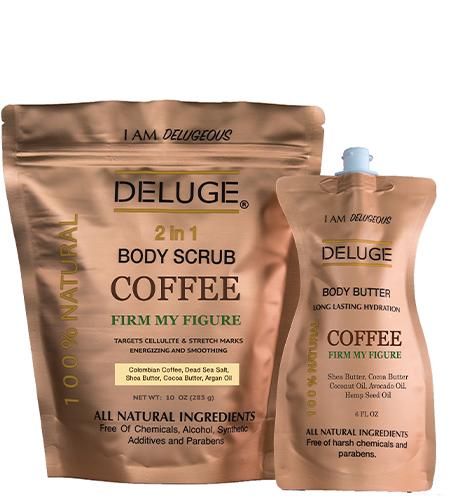 DELUGE - COFFEE SCRUB and COFFEE BUTTER -