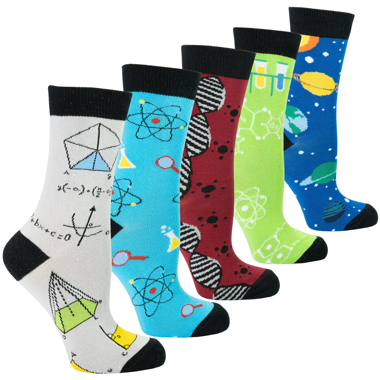 Women's Nerd Socks Set - 5 PACK -