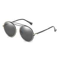 Thumbnail for Fairfax | CA10 - Polarized Circle Round Brow-Bar Fashion Sunglasses - 6 COLORS -