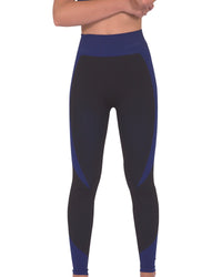 Thumbnail for Savoy - Trois Seamless Legging - Black With Navy - 1 COLOR -