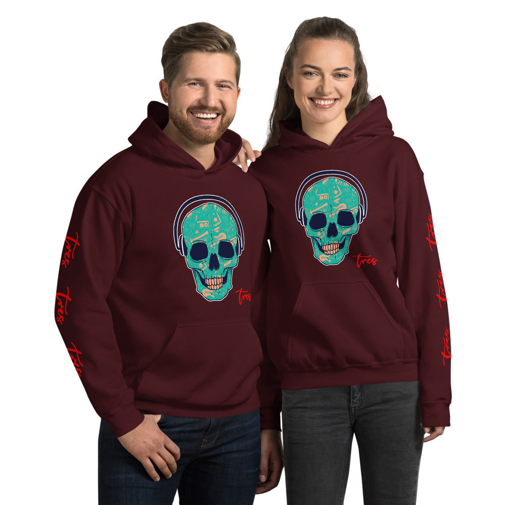 Tres Palma - "DJ Skull" - Unisex Hoodie - 11 COLORS -