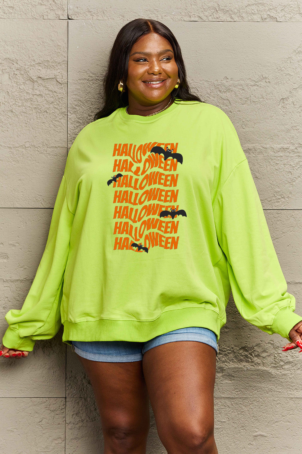 Simply Love Full Size HALLOWEEN Graphic Sweatshirt - SIZES S THRU 3XL - T - 6 COLORS -