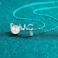 Thumbnail for Natural Pearl Moissanite 925 Sterling Silver Necklace