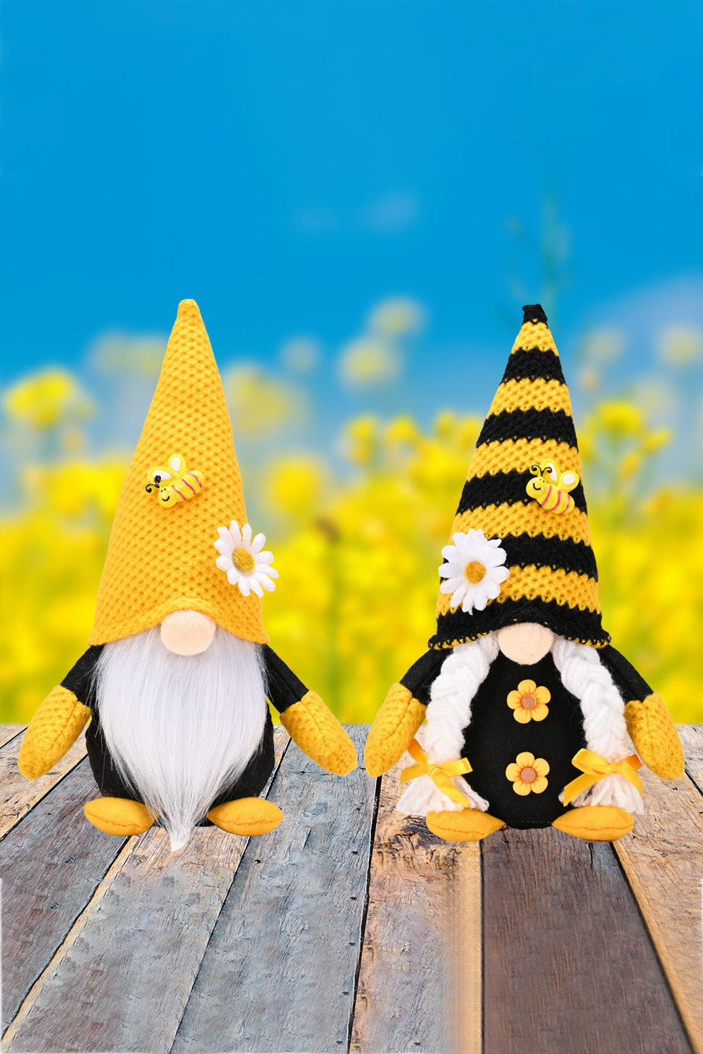 Bee and Flower Decor Gnomes - 10.2" - 2 TYPES - [5-10 DAY DELIVERY] - T -