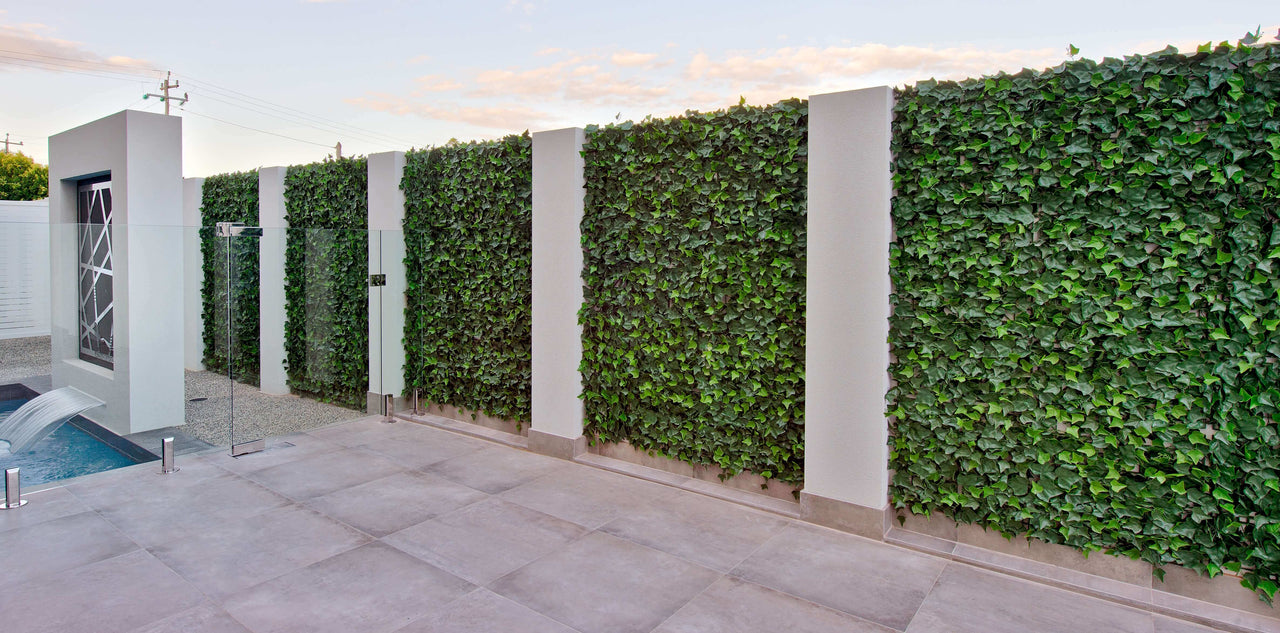 Artificial Boston Ivy Green Wall 33SQ FT UV Resistant -