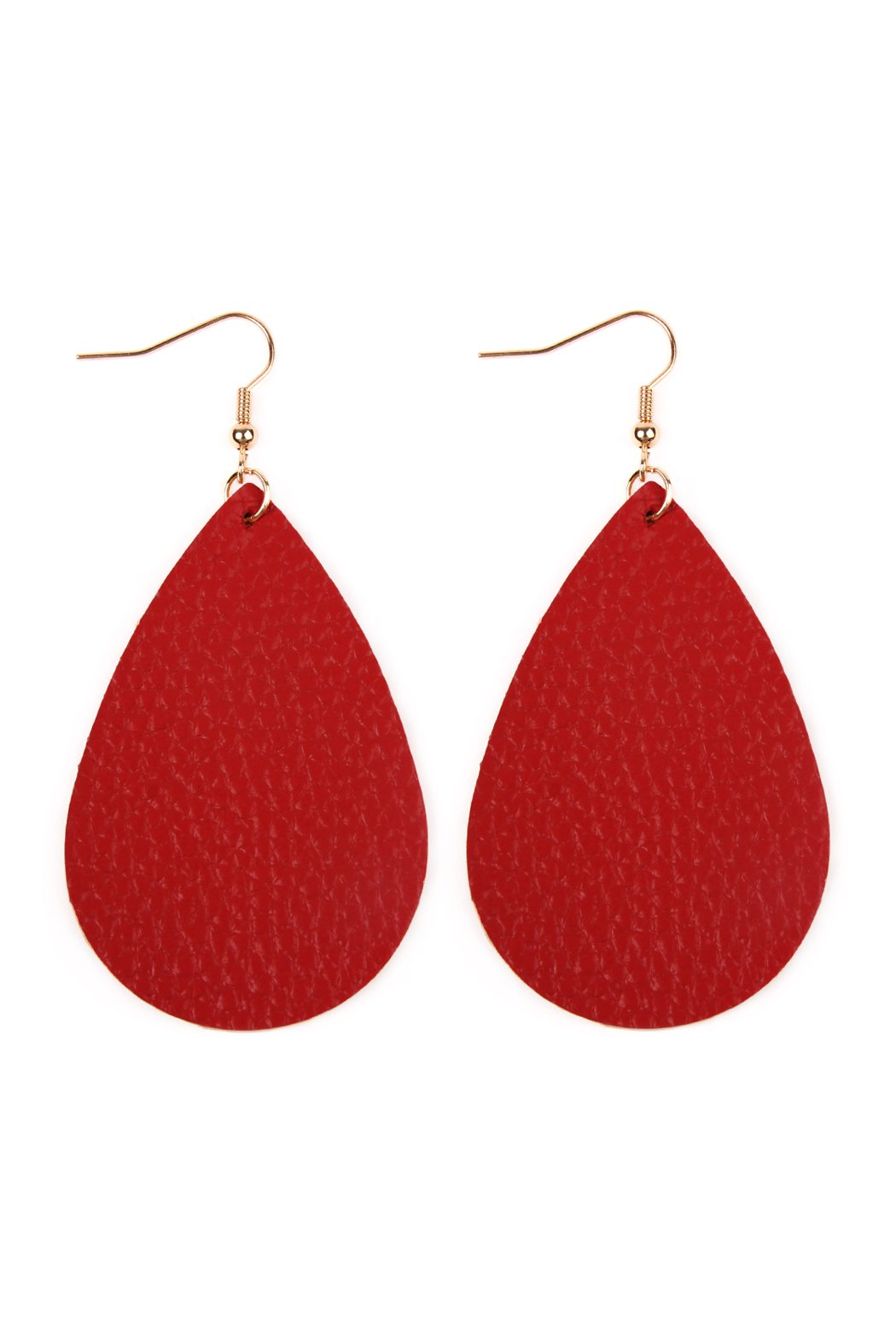 Teardrop Leather Earrings - 18 COLORS -