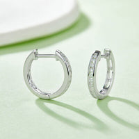 Thumbnail for Moissanite 925 Sterling Silver Huggie Earrings