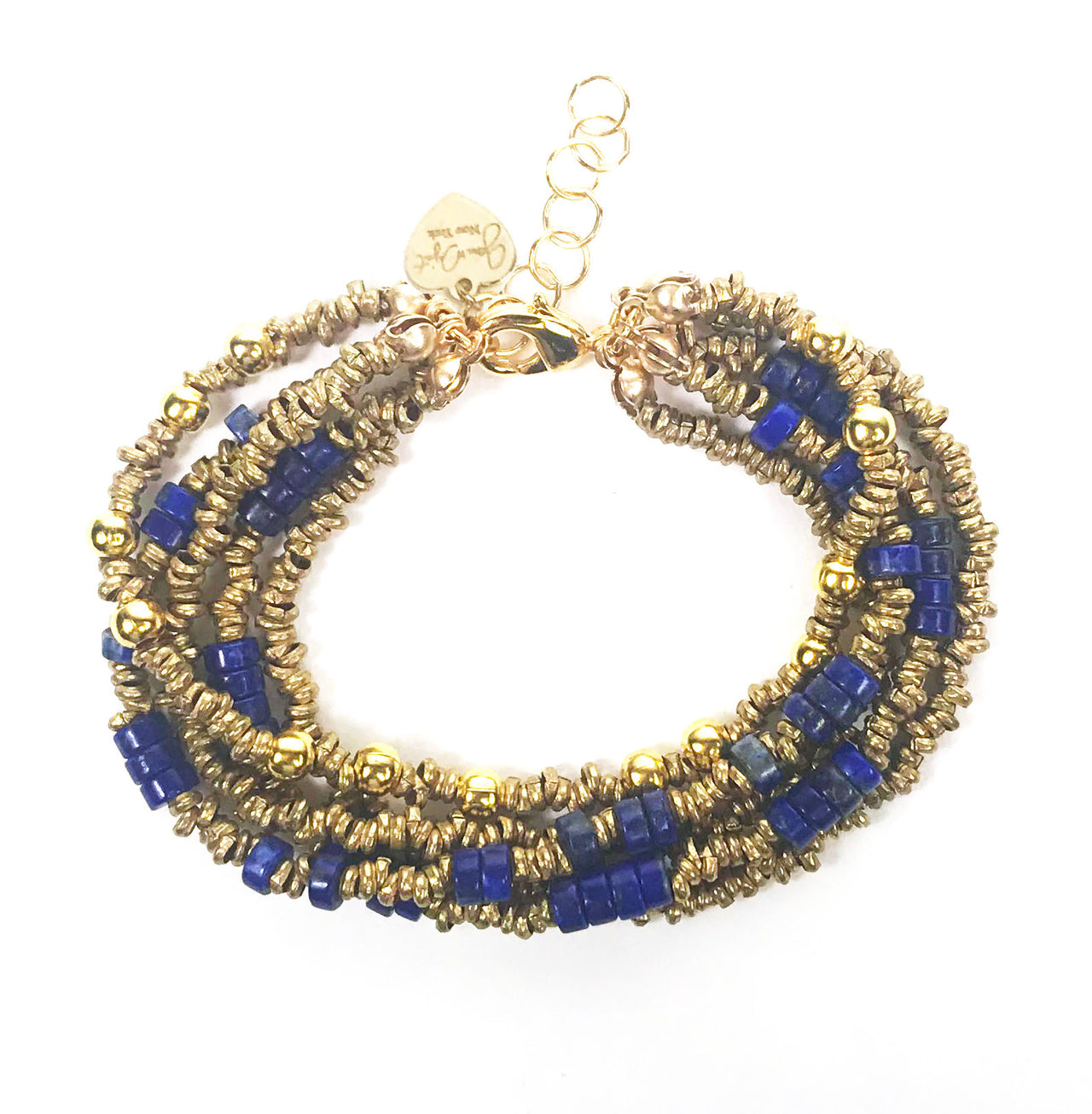 Gena Myint - Multi Strand Lapis Lazuli Bracelet -