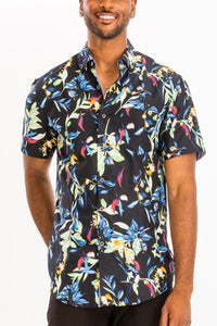 Thumbnail for WEIV - Digital Print Hawaiian Short Sleeve Shirt -