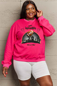 Thumbnail for Simply Love Full Size HAPPY HALLOWEEN Graphic Sweatshirt - SIZES S THRU 3XL - T - 6 COLORS -