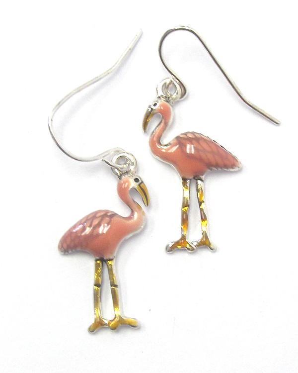 Pink Flamingo Earrings -