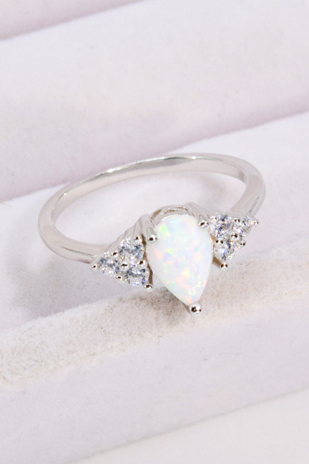 Limitless Love Opal and Zircon Ring - T - SIZES 5 THRU 10 - 1 COLOR -