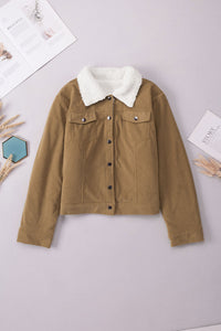 Thumbnail for Snap Down Collared Jacket - T - 3 COLORS -