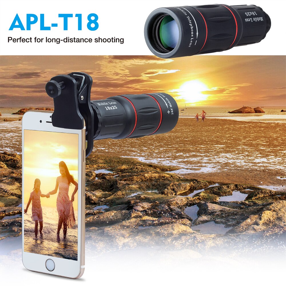 APEXEL Telefon Camera Lens Universal 18X Telescope Zoom Telescope for Mobile Phone - [16 DAY DELIVERY] -