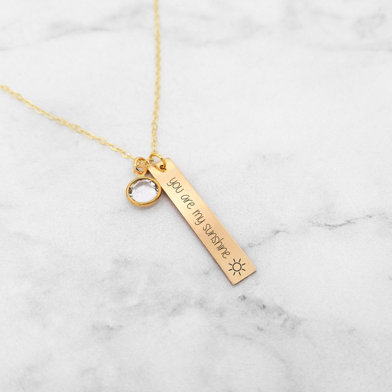 You Are My Sunshine Necklace - Personalized Necklace for Mom -