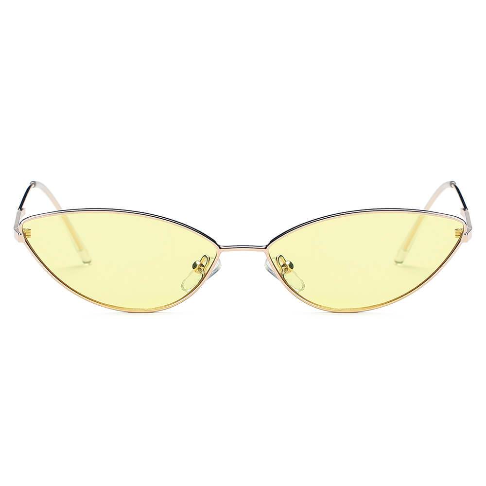 Flint | Small True Retro Vintage Slim Metal Sunglasses - 4 COLORS -