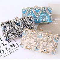 Thumbnail for Sharon Tatem - Clutch Handbag Luxury Diamond Rhinestone Clutch Bags - Exquisite Clutches Pearls Beaded Chain Handbags Wedding Purse - 3 (1) SIDE COLORS -