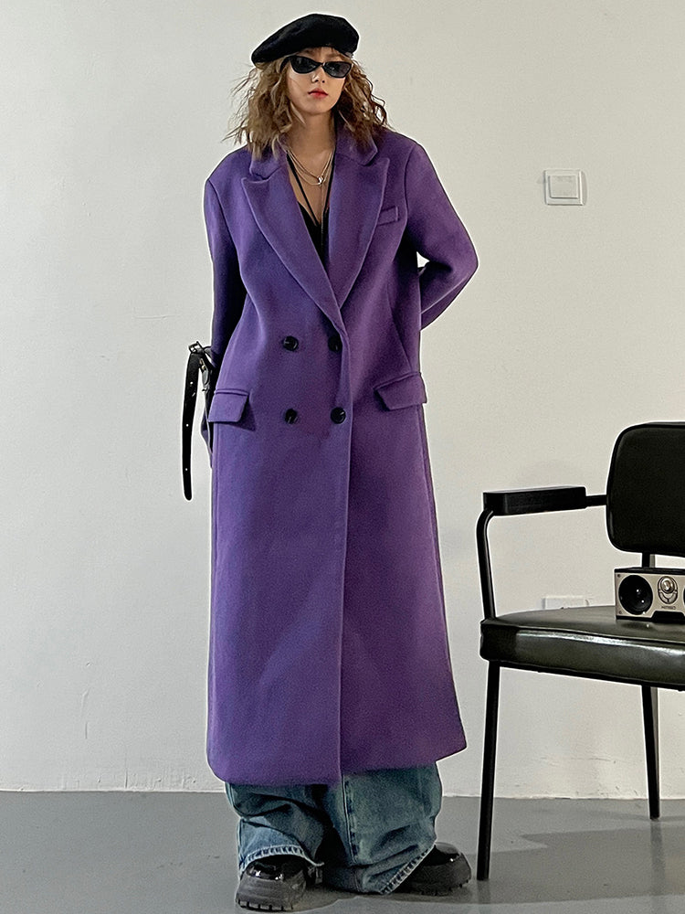 Marigold Shadows - Pera Purple Long Coat - [3-13 DAY DELIVERY] - 1 COLOR -