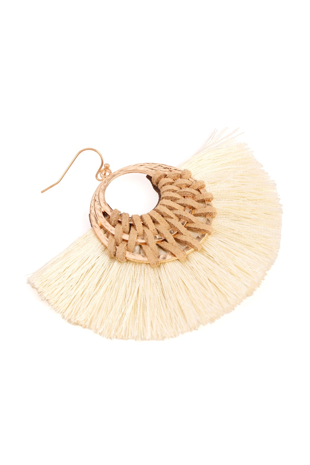 Riah Fashion - Classic Fan Tassel Earrings - 7 COLORS -