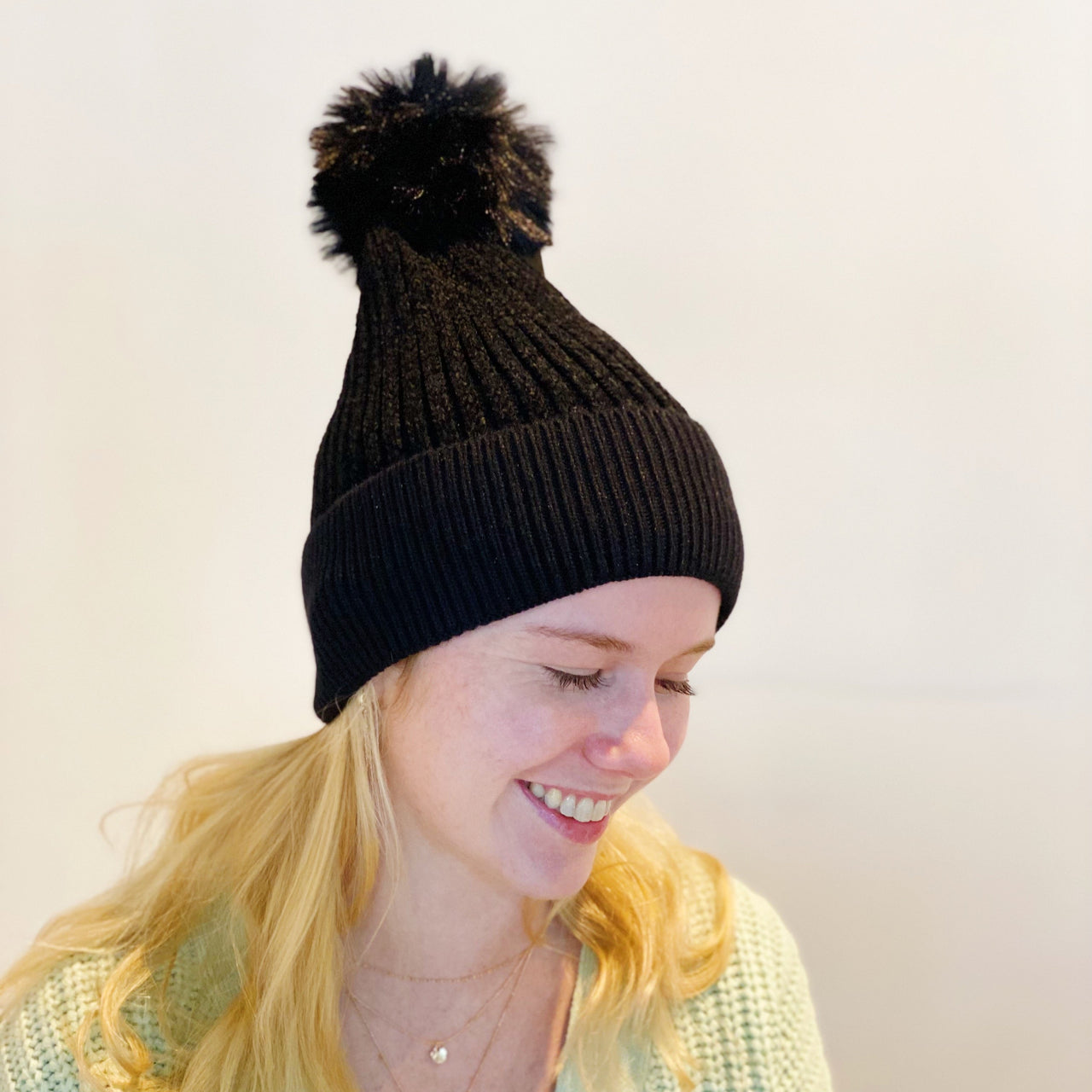 Ellison & Young - Chenille Pom Beanie - 2 COLORS -