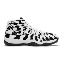 Thumbnail for OOTO - CHECKERED PAST - SF_S38 High Top Air Retro Sneakers - White soles - 1 COLOR -