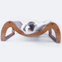 Thumbnail for Instachew - Raunji Hammock for Small to Medium Pets, Durable Flat Bed With Bamboo Wooden Frame, Mouldable Linen -