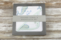 Thumbnail for Newcastle - Whale Hooded Towel and Washcloth Set -