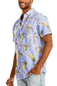 Thumbnail for WEIV - Digital Print Hawaiian Short Sleeve Shirt -