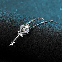 Thumbnail for Key Shape Moissanite 925 Sterling Silver Necklace