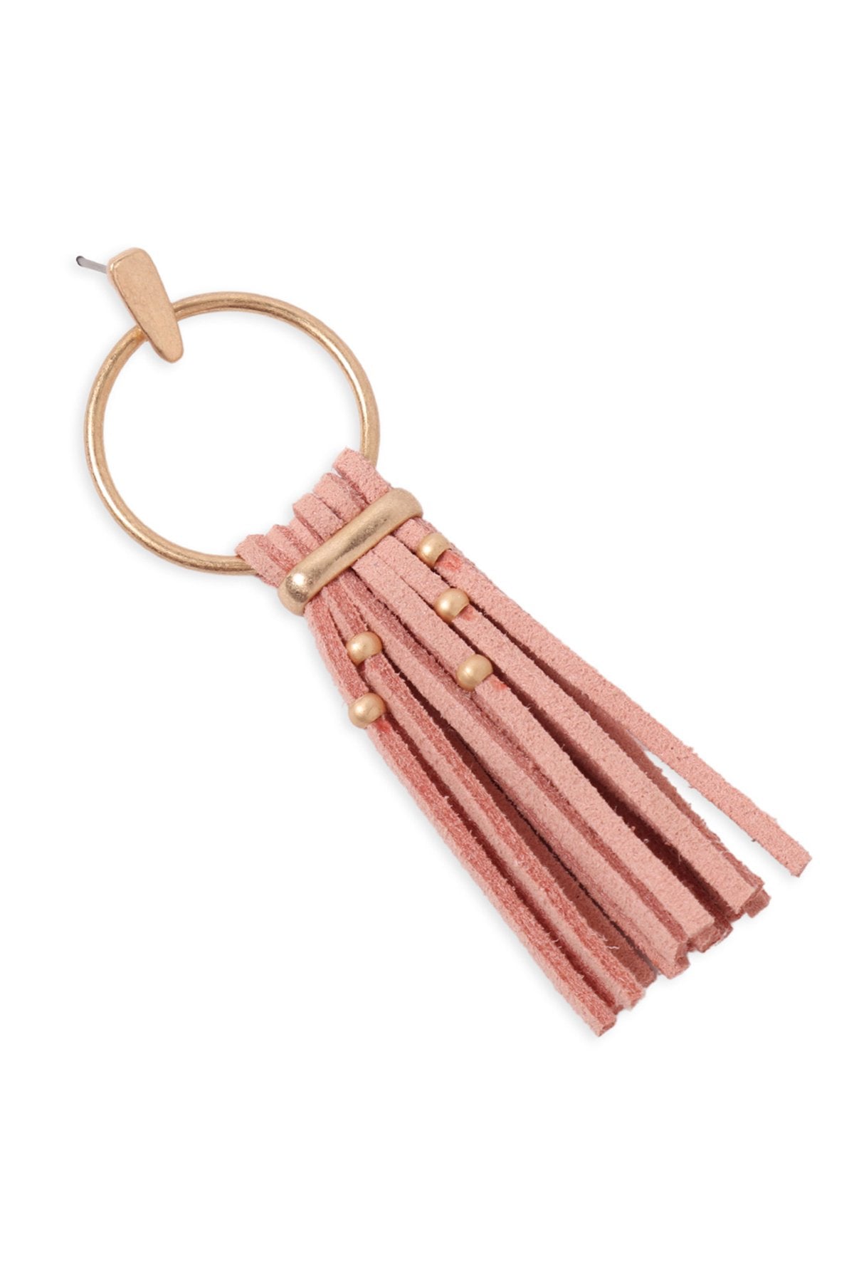 Suede Tassel Post Earrings - 6 COLORS -