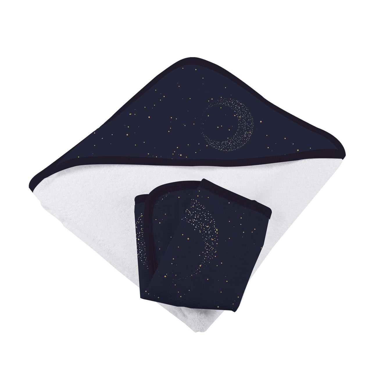 Midnight Moon Bamboo Hooded Towel and Washcloth Set - 1 COLOR -