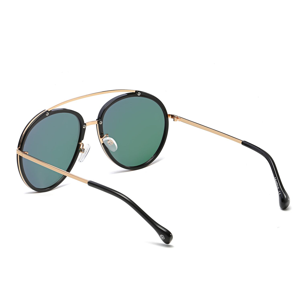 Farmindale | CA13 - Polarized Circle Round Brow-Bar Fashion Sunglasses - 6 COLORS -