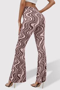 Thumbnail for Printed High Waist Flare Pants - T - 7 COLORS -