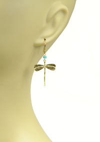 Thumbnail for Gena Myint - Dragonfly Amazonite Earrings -