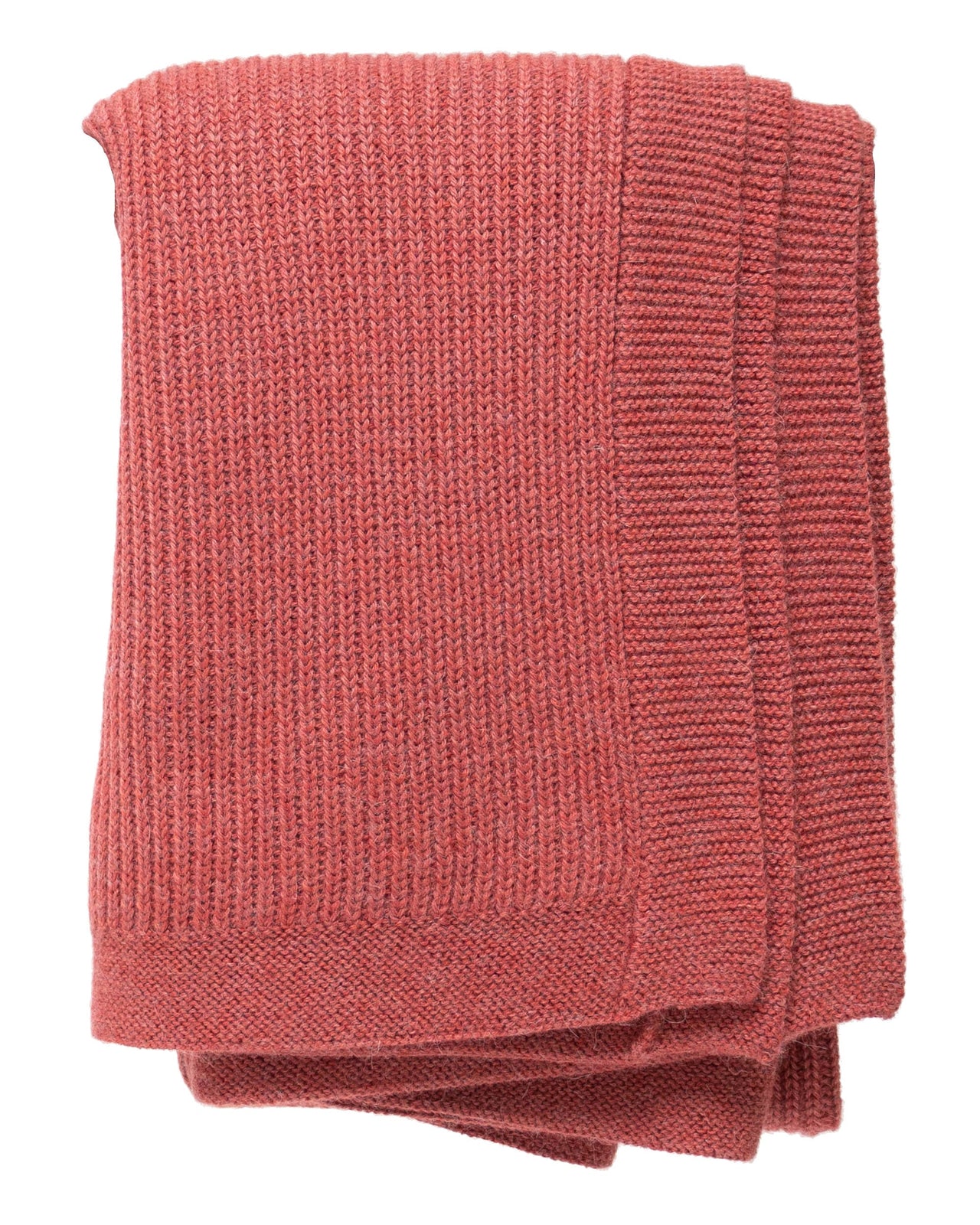 Cabin Measures - Heavy Knit Alpaca Wool Throw Blanket in Nantucket Red - 60" X 98" - 1 COLOR -