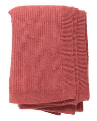 Thumbnail for Cabin Measures - Heavy Knit Alpaca Wool Throw Blanket in Nantucket Red - 60