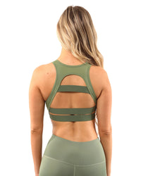 Thumbnail for Savoy - Huntington Sports Bra - Olive Green - 1 COLOR -