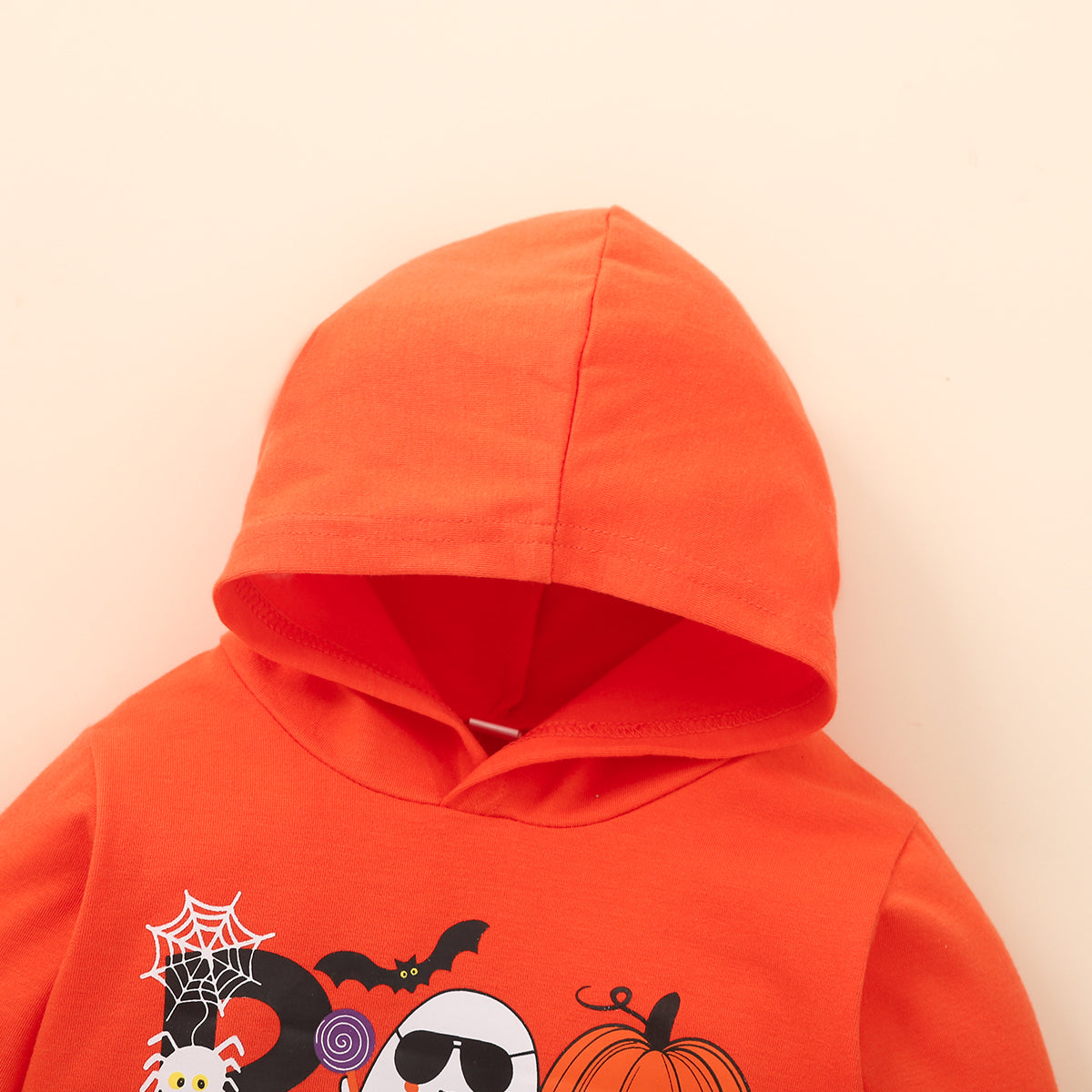 BOO Graphic Long Sleeve Hoodie and Printed Pants Set - 2 PCS. - T - 2 COLORS -