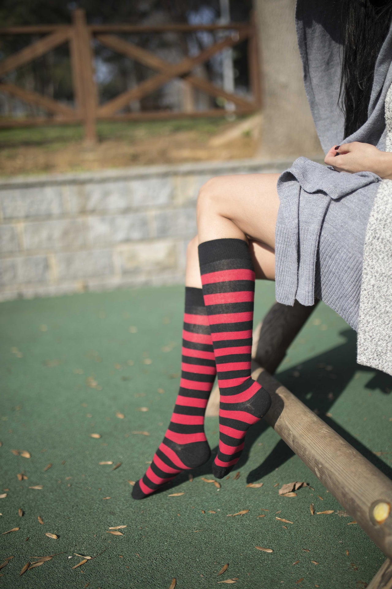 Women's Blaze Stripe Knee High Socks - 1 COLOR -