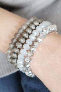 Thumbnail for Four-Line Glass Beads Stretch Bracelet - 8 COLORS -