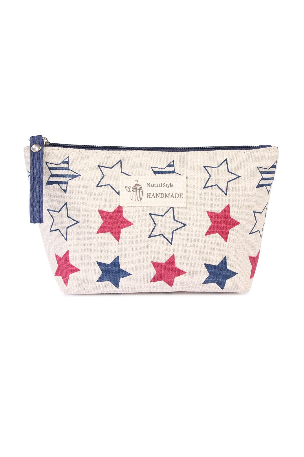 Riah Fashion - Stars Printed Cosmetic Bag - 1 COLOR -