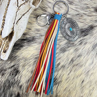 Thumbnail for Turquoise Keychain with Tassel - T - 4 STYLES -