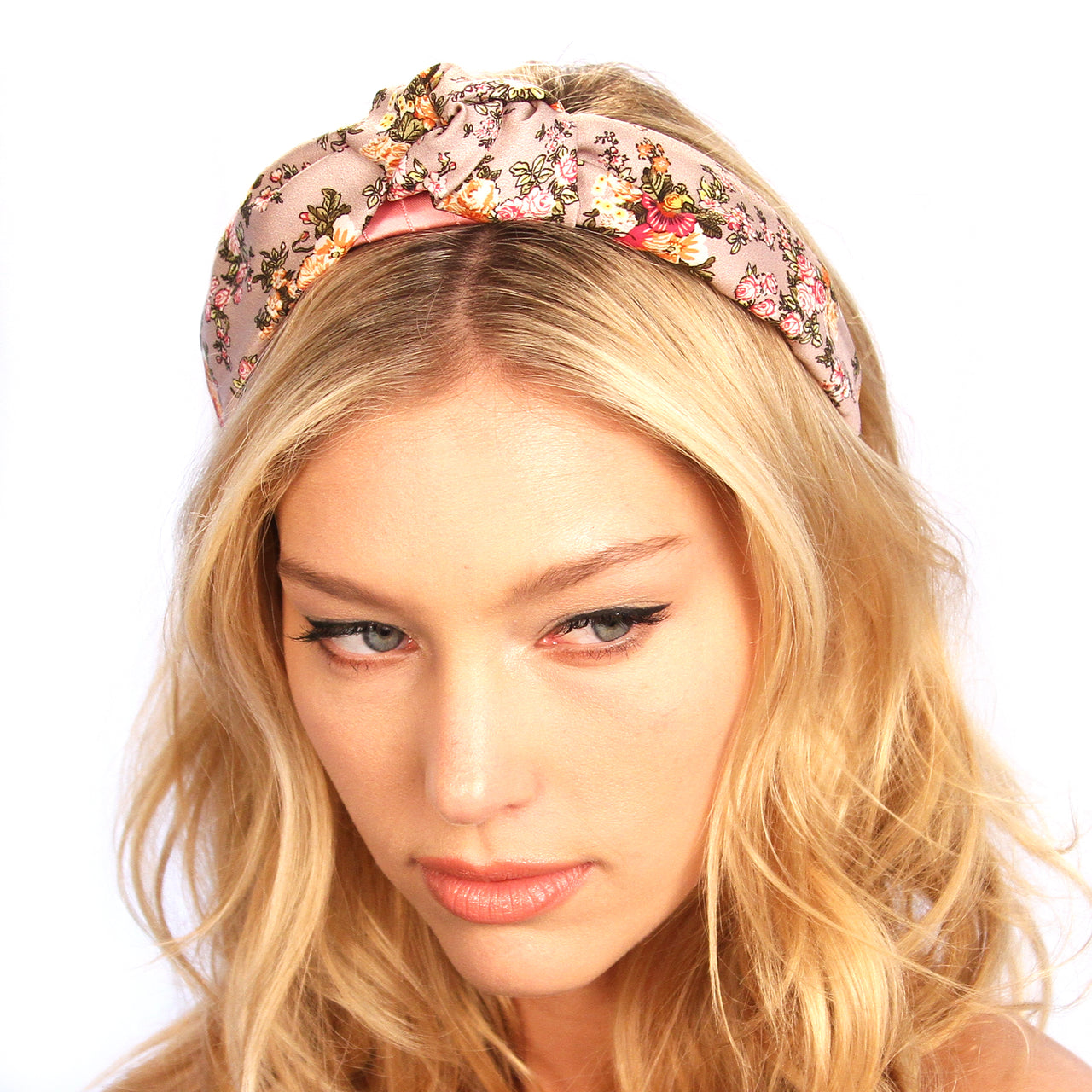 KRISTIN PERRY - Floral Silk Knot Headband - 1 COLOR / PATTERN -