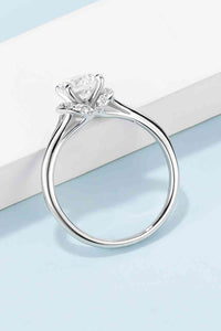 Thumbnail for 1 Carat Moissanite 925 Sterling Silver Split Shank Ring