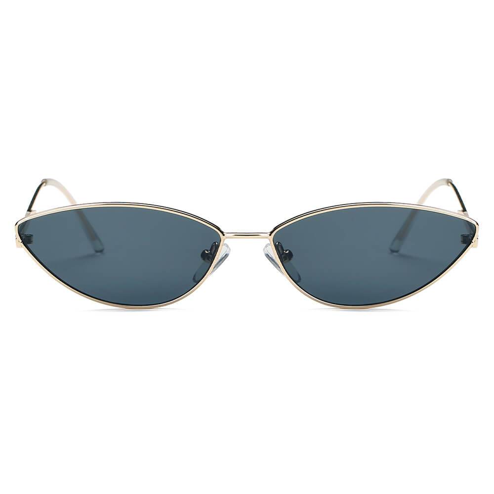 Flint | Small True Retro Vintage Slim Metal Sunglasses - 4 COLORS -