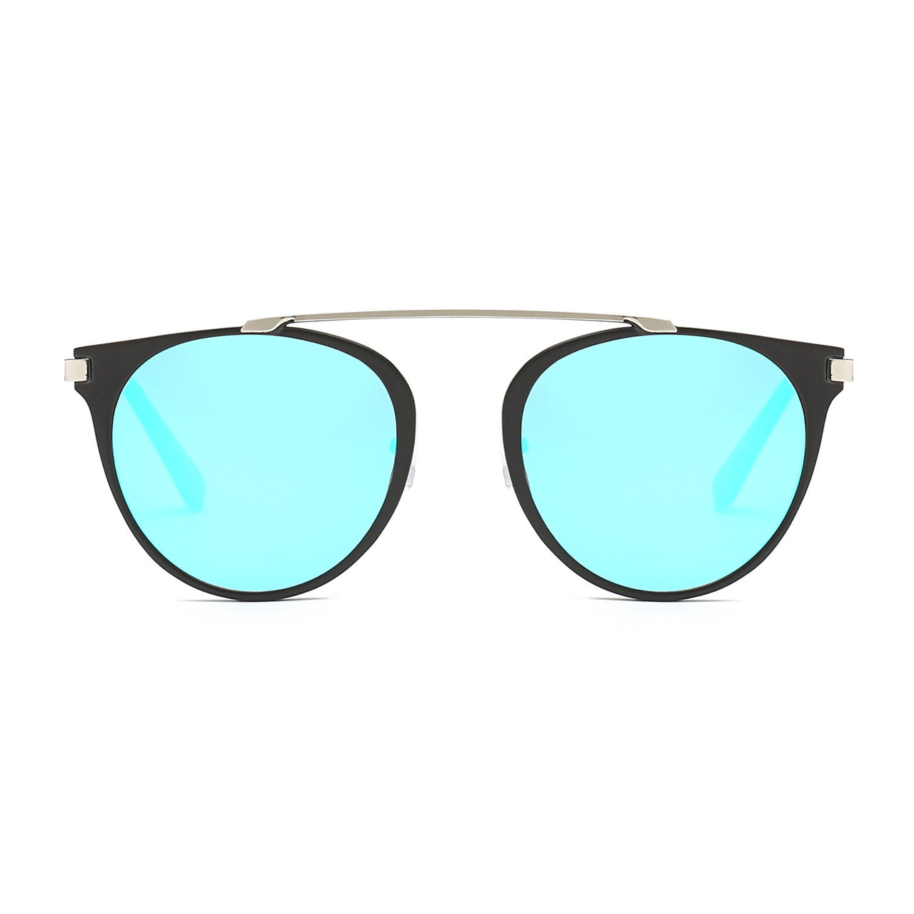 Frisco | A18 - Modern Horn Rimmed Metal Frame Round Sunglasses - 5 COLORS -